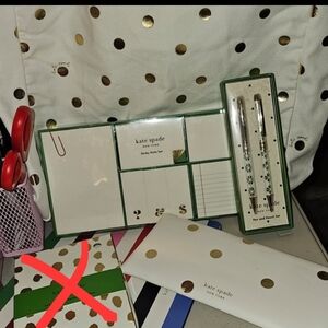 Kate Spade Gold And White Stationary Set